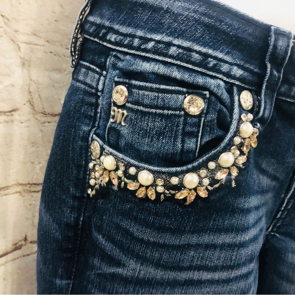 ❌SOLD❌Miss Me❤️🔥Mid-Rise Boot Cut-Bejeweled❤️🔥Measurements in Pics❤️🔥 - Picture 6 of 16